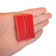 Mini Protoboard Vermelha Com Adesivo Para Arduino 170 Furos 